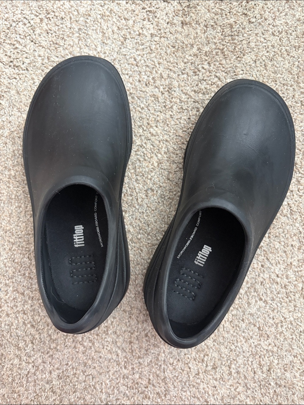 Fitflop Women’s Black Slip-On Waterproof Clogs